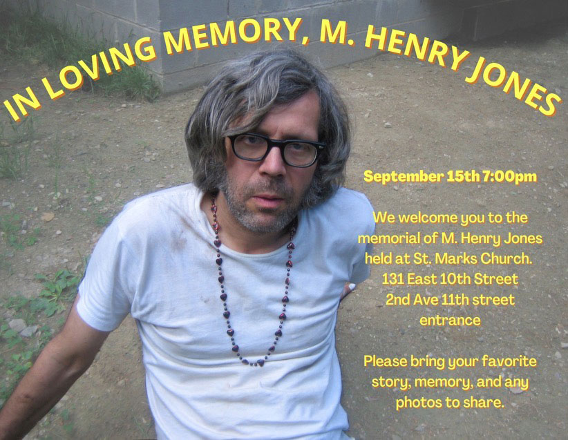 M Henry Jones Memorial Service announcment
